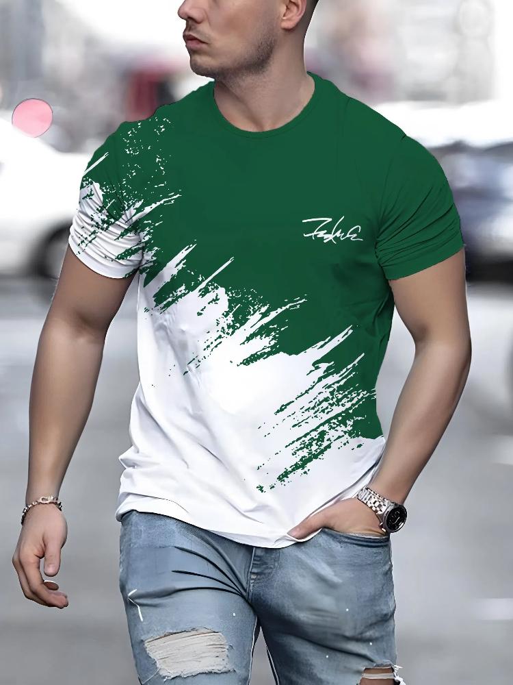 Chaokebang Heren T-shirt met korte mouwen, ronde hals, casual, outdoor, 3D-print, pullover, T-shirt voor heren, streetwear, sportshirt, top, T-shirts, oversized kleding L