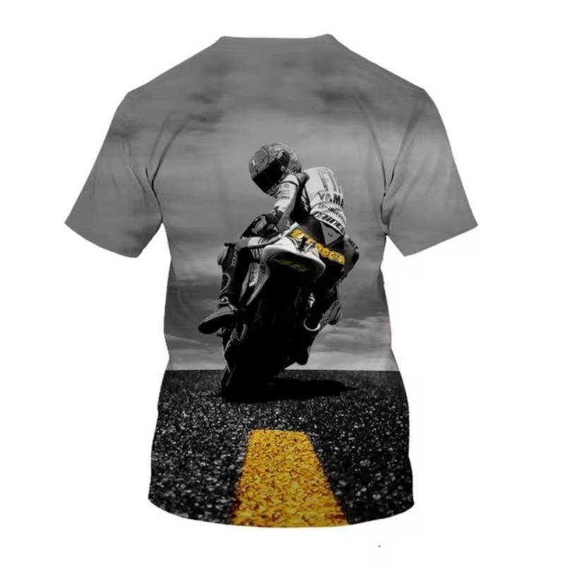 Forever Men Zomer en Zomer Hot Selling Ronde Hals Motorfiets Jeugd 3D Geprint Heren T-shirt Dagelijks Casual Gepersonaliseerde Trendy Top L