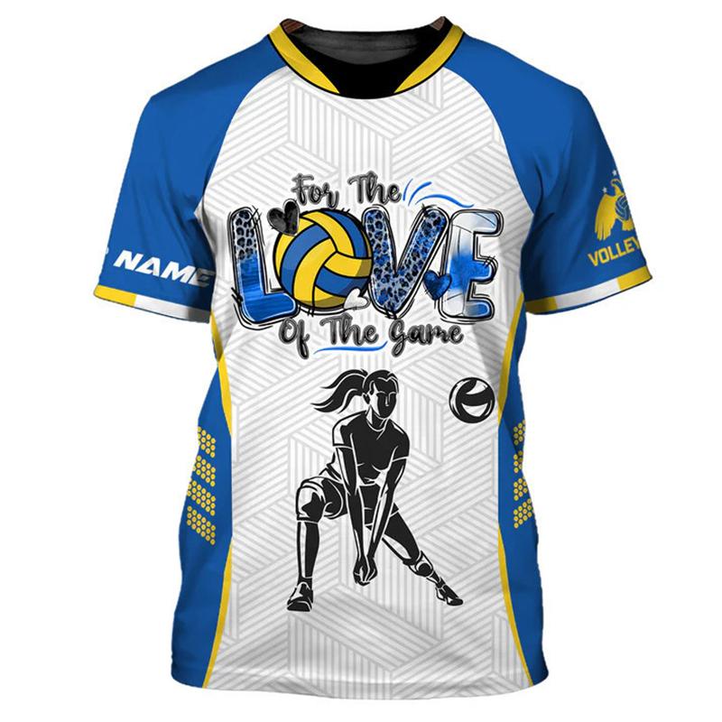 Bobby4 Volleybal Sport T-shirt voor Heren Dames Dagelijks Casual Mode Korte Mouw T-shirts Buiten Straat Aangepaste Naam DIY T-shirt Top 2025 2XL