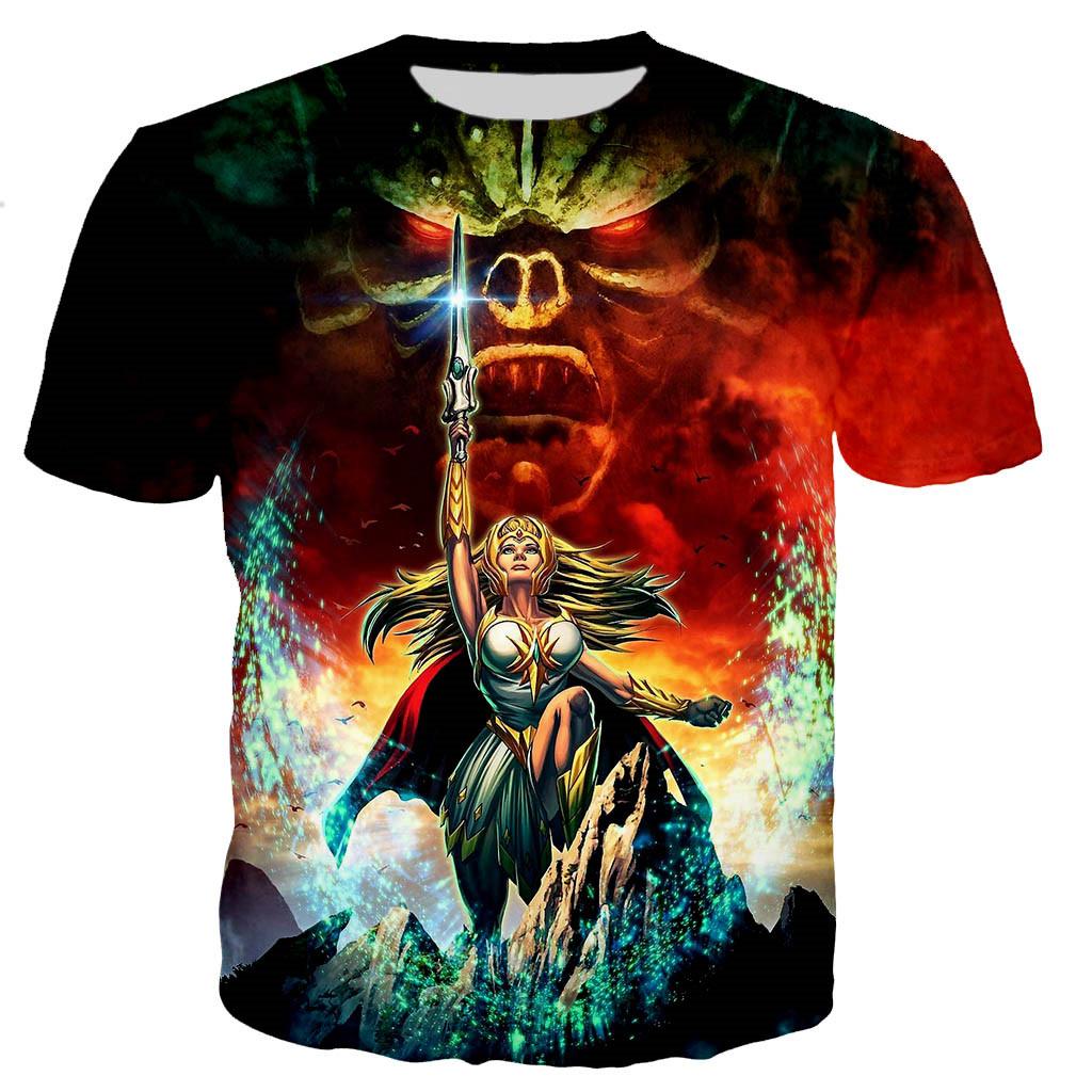 Baibao QIQI Nieuwe He Man And The Masters of The Universe T-shirts Anime 3D Print Streetwear Mannen Vrouwen Mode Oversized T-shirt Kinderen Tees Tops 2XL