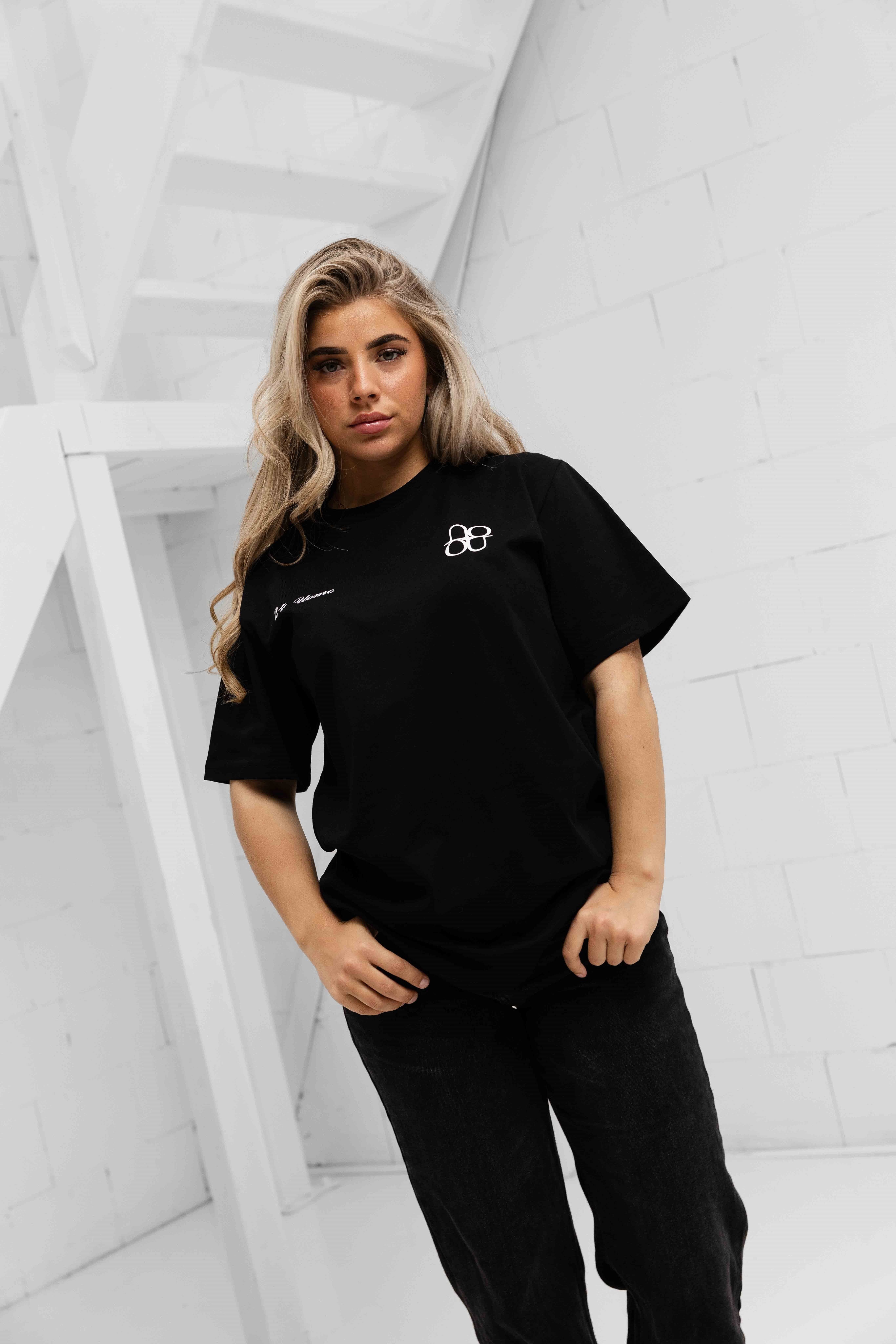 24 Uomo Symbol T-shirt Dames Zwart