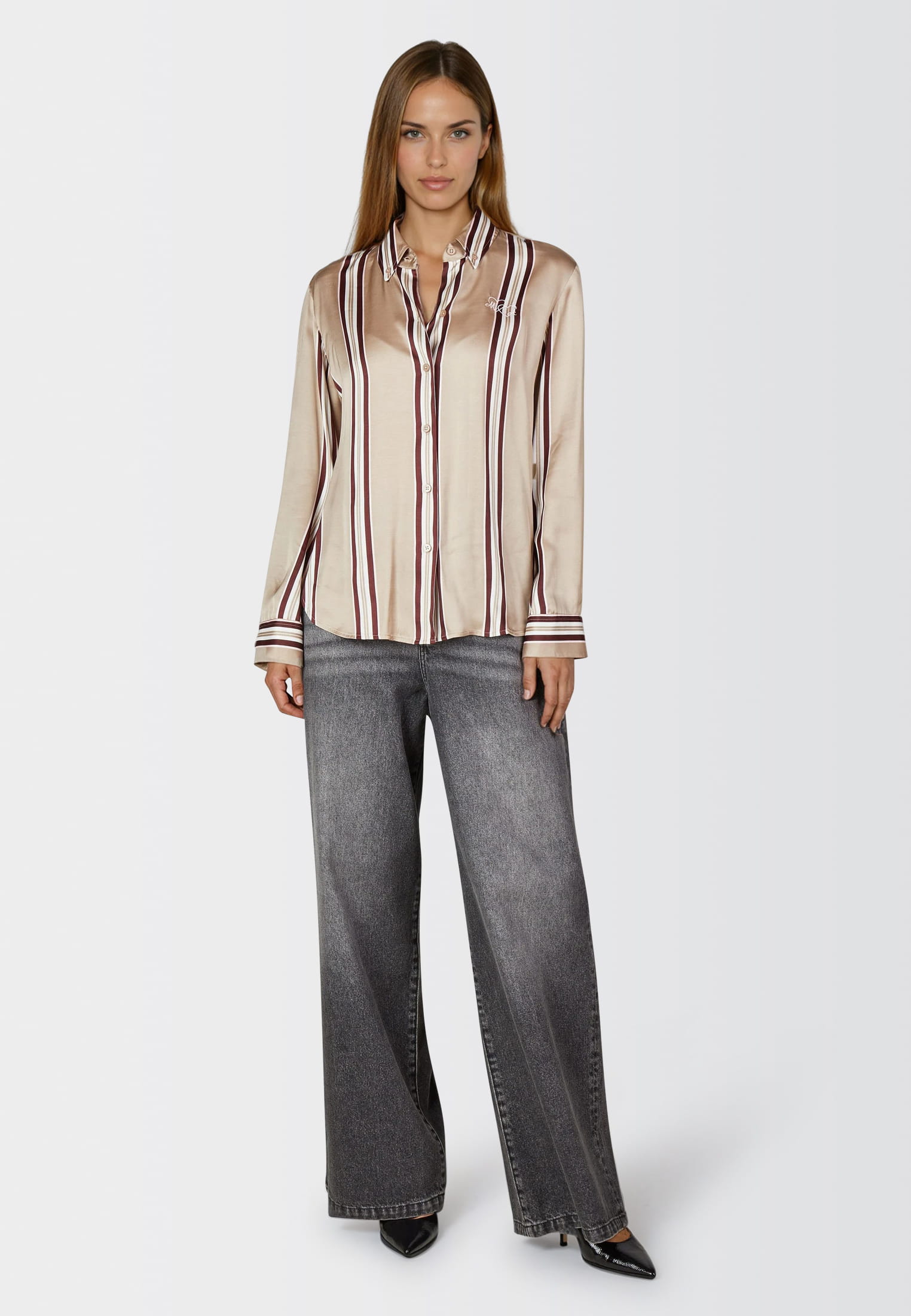 MARC AUREL Bluse mit Streifendruck