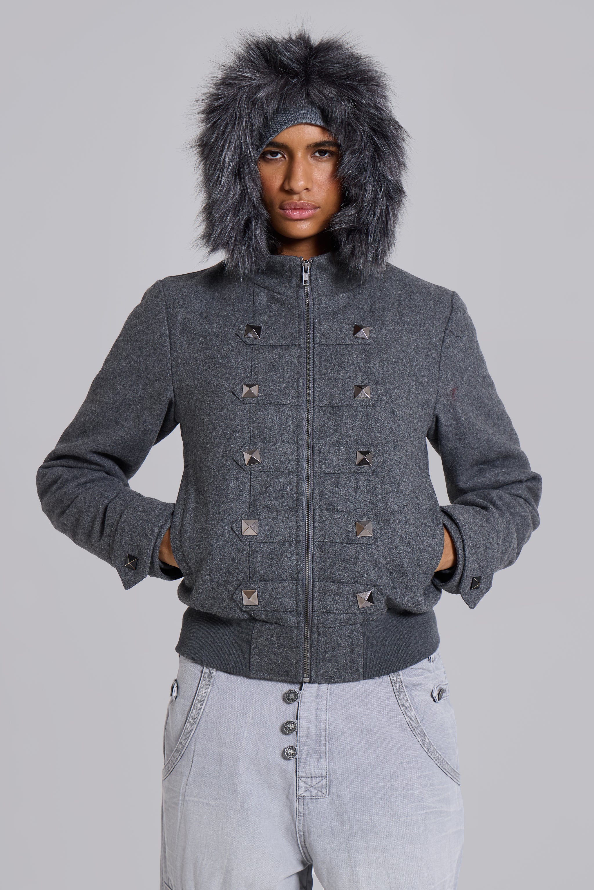 Jaded London Marl Drummer Hooded Jacket