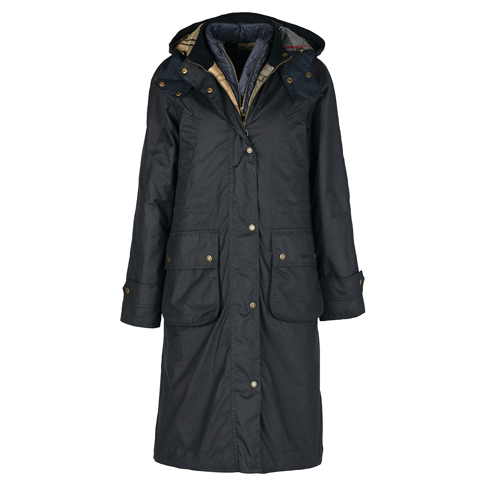 Barbour Dames waxjas Cannich Navy lang