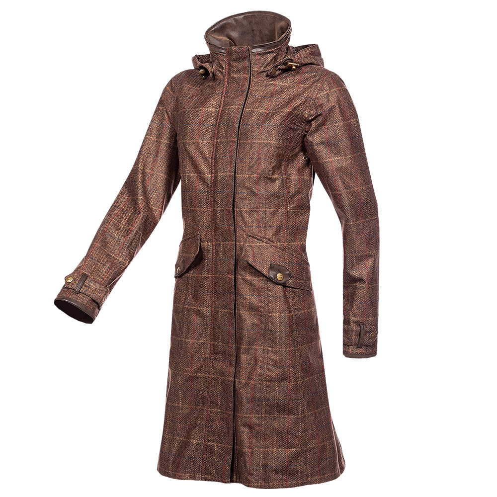 Baleno Dames Regenjas Twyford ruit bruin
