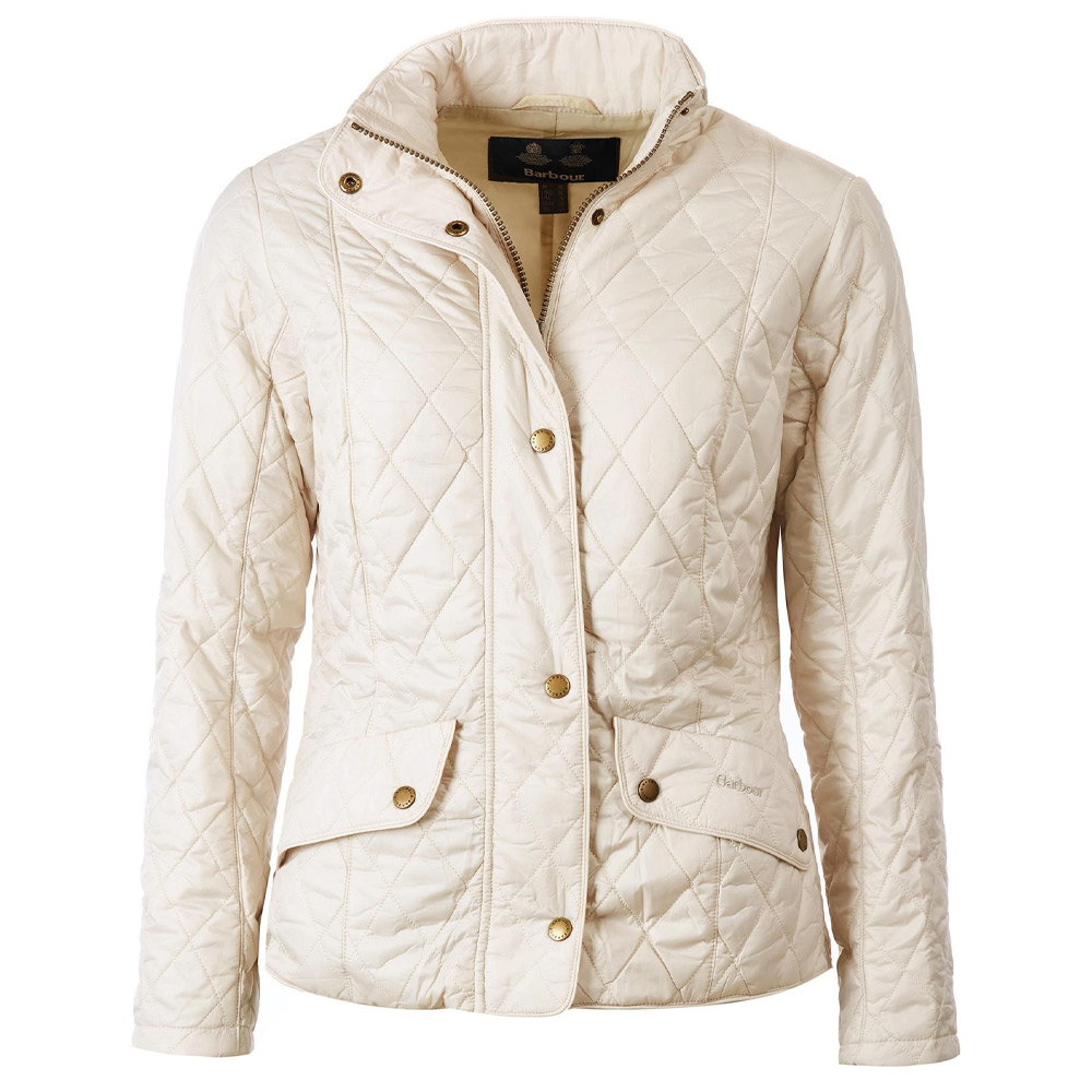 Barbour Damesjas Flyweight Cavalry Quilt Pearl/Stone