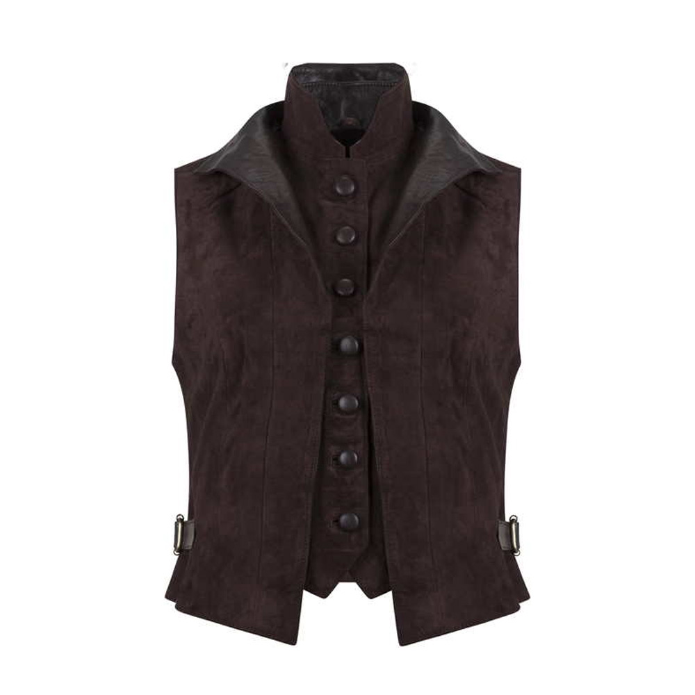 Anna Lascata Damesgilet Double Waistcoat brown