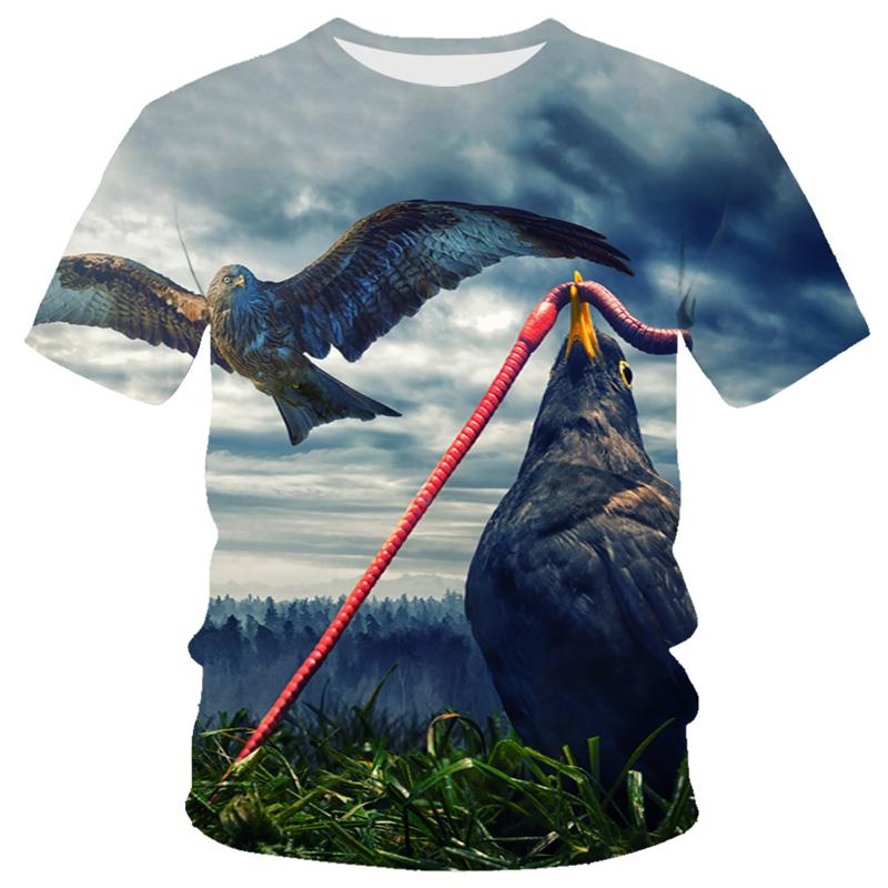 Xr 01 Mode Zomer Eagle En Vlam Phoenix Dier 3d Gedrukte T-shirt Voor mannen T-shirt O'neck Korte Mouw oversized T-shirt Top Hot XL