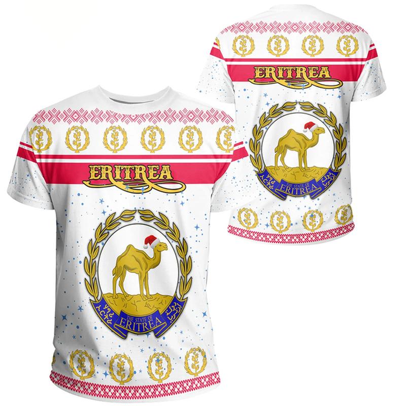 ETST 07 2023 Tessffel Afrika Land Eritrea Leeuw Kleurrijke Retro 3DPrint Mannen/Vrouwen Zomer Casual Grappige Korte Mouwen T-shirts Streetwear M