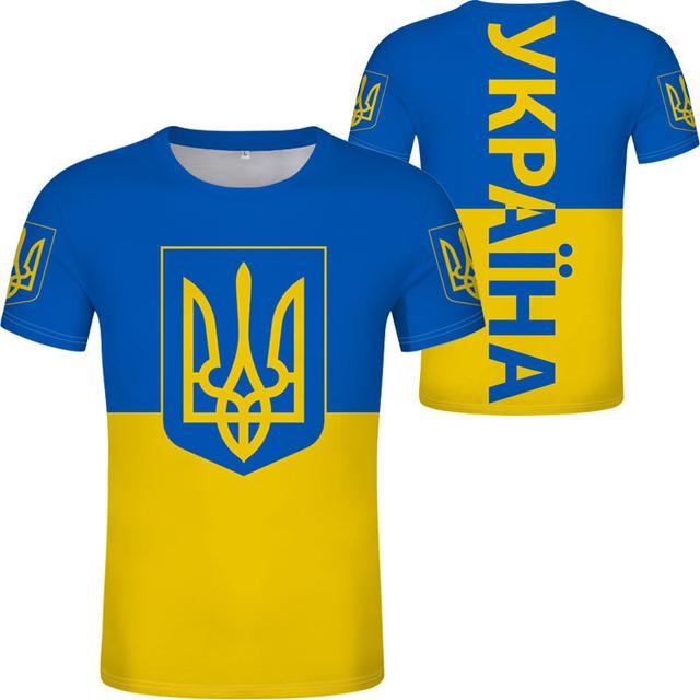 Factory Outlet Clothing Nieuwste Oekraïne T-shirt Voor Mannen Vrouwen 3D Kleding Print Ukr Tryzub Korte Mouw T-shirt Casual Eenvoudig Type Oekraïense Vlag kleding M