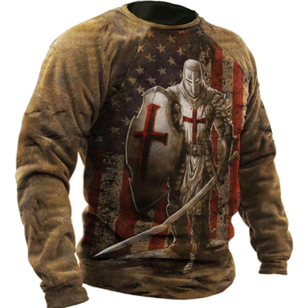 ETST WENDY Vintage Lange Mouwen T-shirt Mannen Casual T-shirts 3d Print Harajuku Tops 2022 Creatieve Persoonlijkheid Shirt Oversized Mannelijke Kleding M