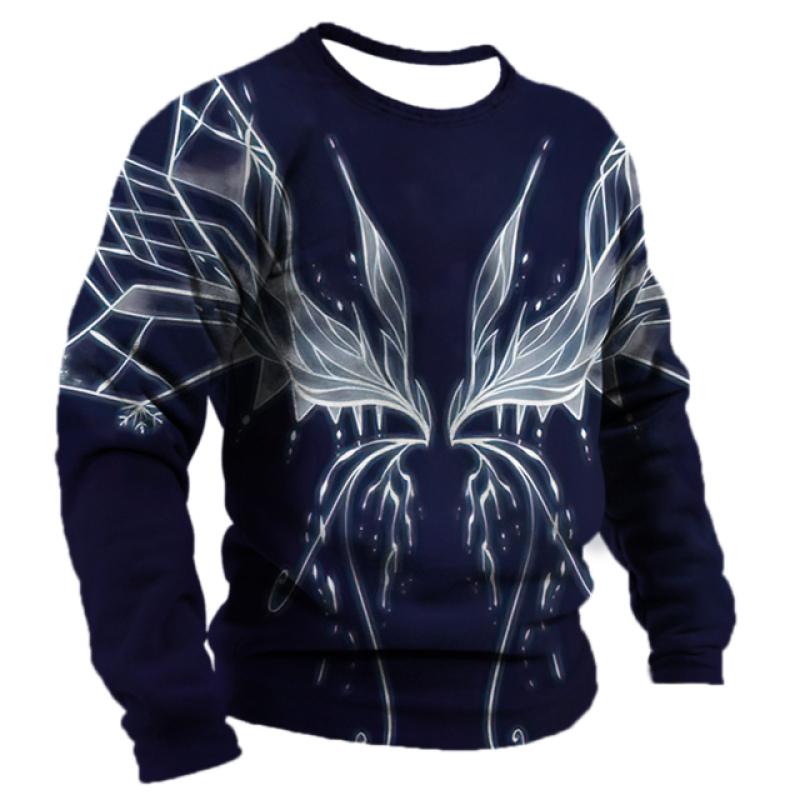 ETST WENDY Vintage Lange Mouwen T-shirt Mannen Casual T-shirts 3d Print Harajuku Tops 2022 Creatieve Persoonlijkheid Shirt Oversized Mannelijke Kleding XL