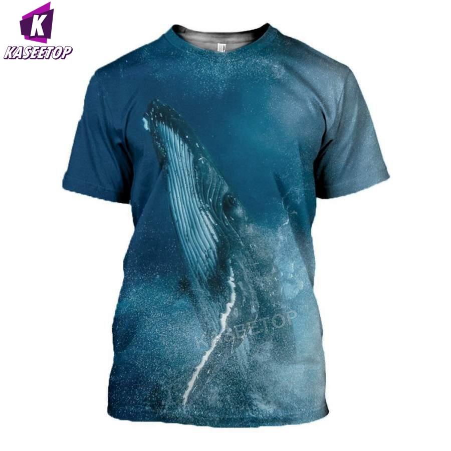 ETST 03 Mode Heren T-shirt Zomer Dier Dolfijn Korte Mouw 3D Gedrukt Top T-shirt Man Oversized Kleding Sport Trui tee Shirt L