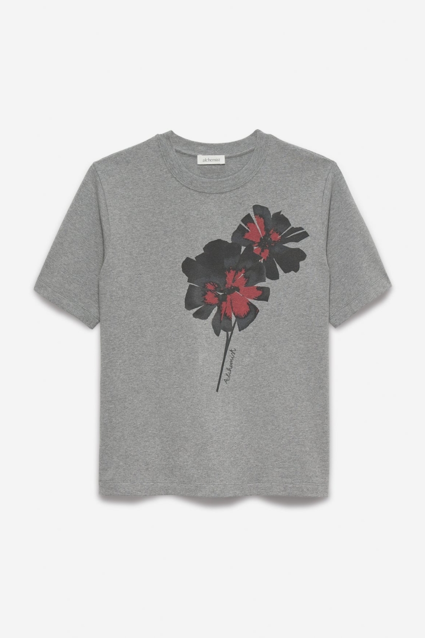 Alchemist Damen vegan T-Shirt Mila Tee Grau Melange