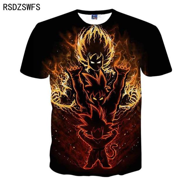 Baibao QIQI Nieuwe Cartoon Harajuku T-shirt Zomer Mannen Mode Casual 3d Printing Goku Anime Zomer Mode Korte Mouw Top XL