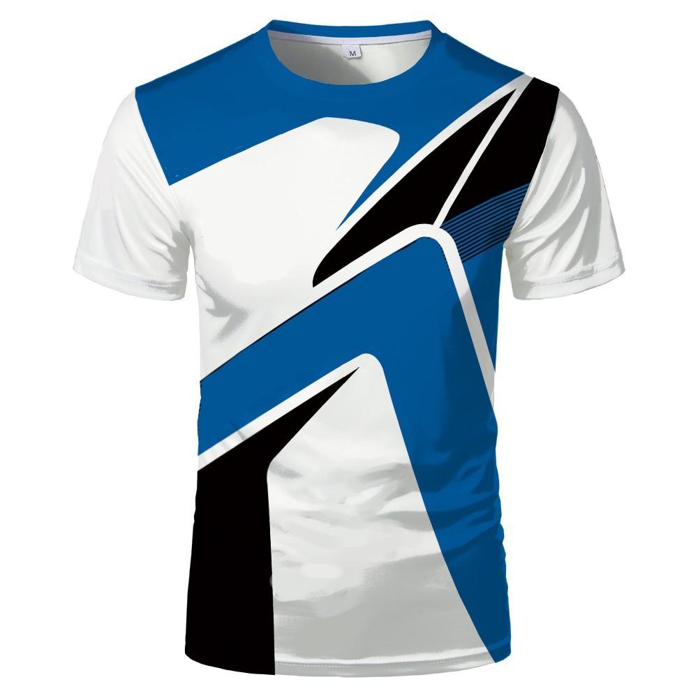 ETST WENDY 005 Zomer Nieuwe Mannen T-shirt Casual Korte Mouw Sport T-shirt 3d Afdrukken Mode Korte Mouwen Tops Losse Ademende man Kleding 5XL