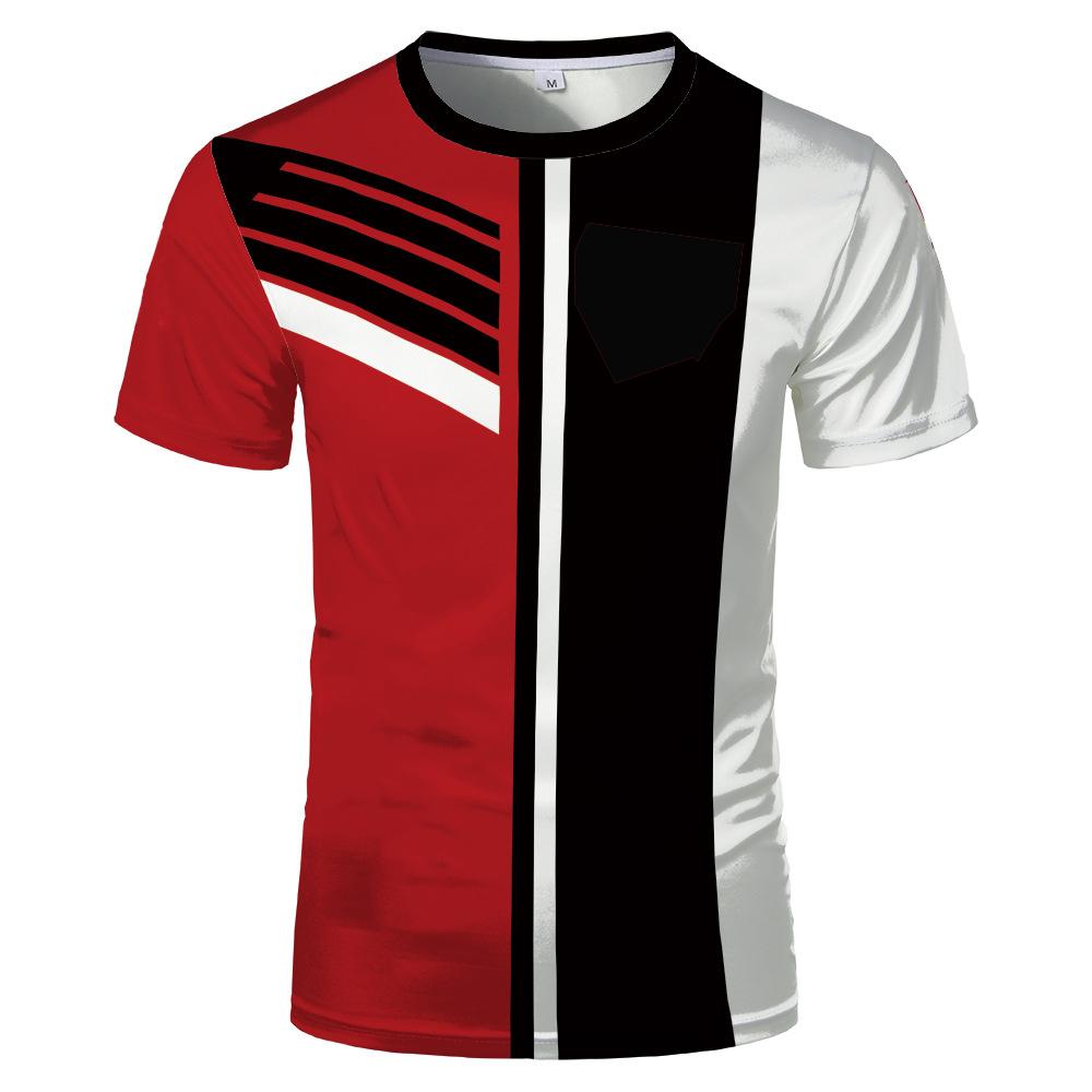 ETST WENDY 005 Zomer Nieuwe Mannen T-shirt Casual Korte Mouw Sport T-shirt 3d Afdrukken Mode Korte Mouwen Tops Losse Ademende man Kleding M