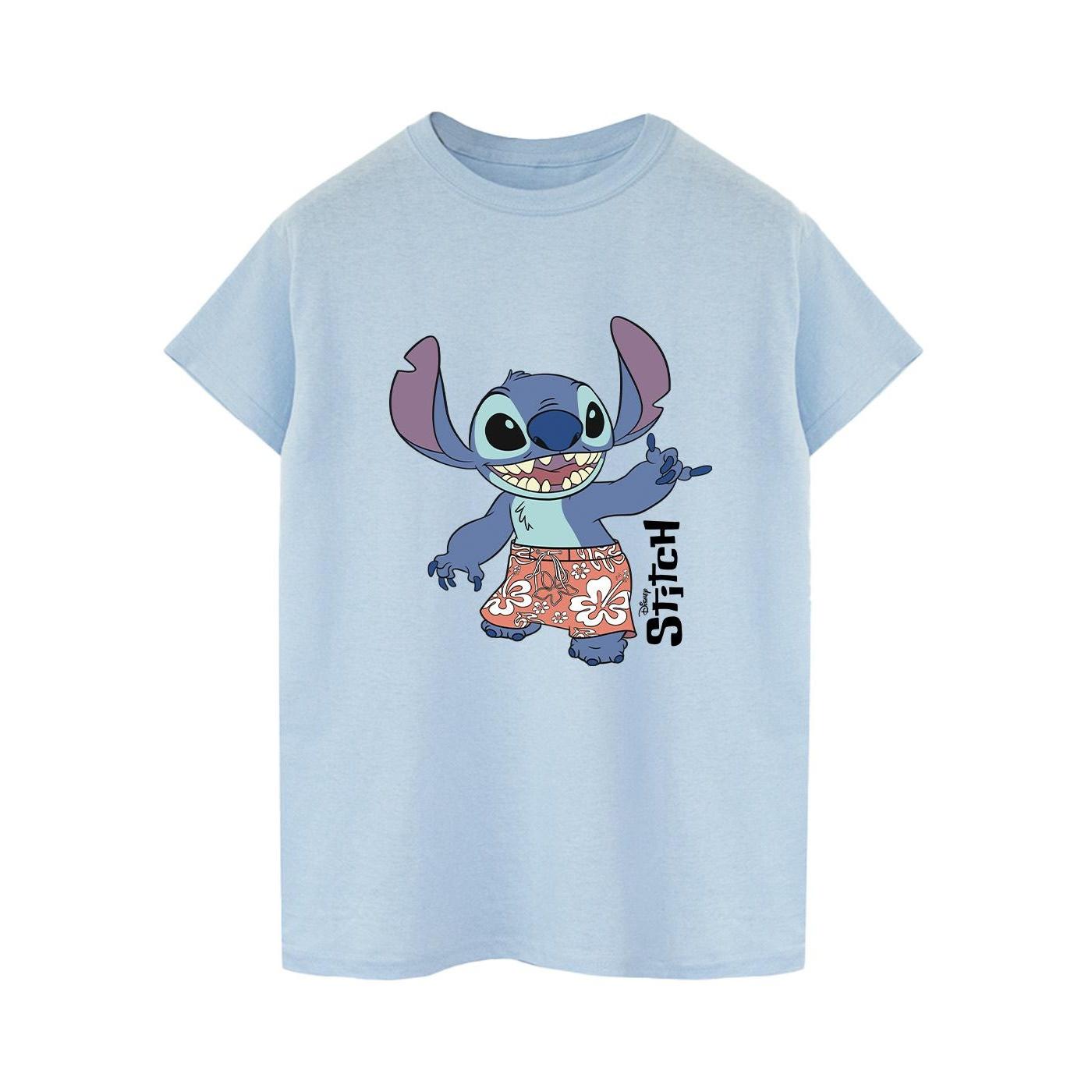 Disney Heren Lilo & Stitch Bermudashorts T-shirt S babyblauwe kleur