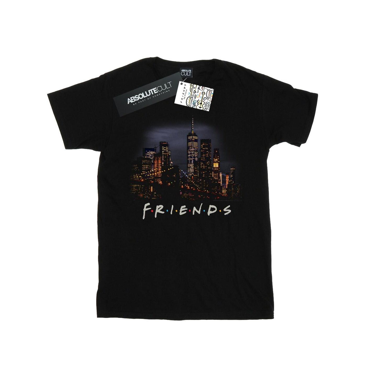 Friends Heren Night Skyline T-shirt 4XL zwart