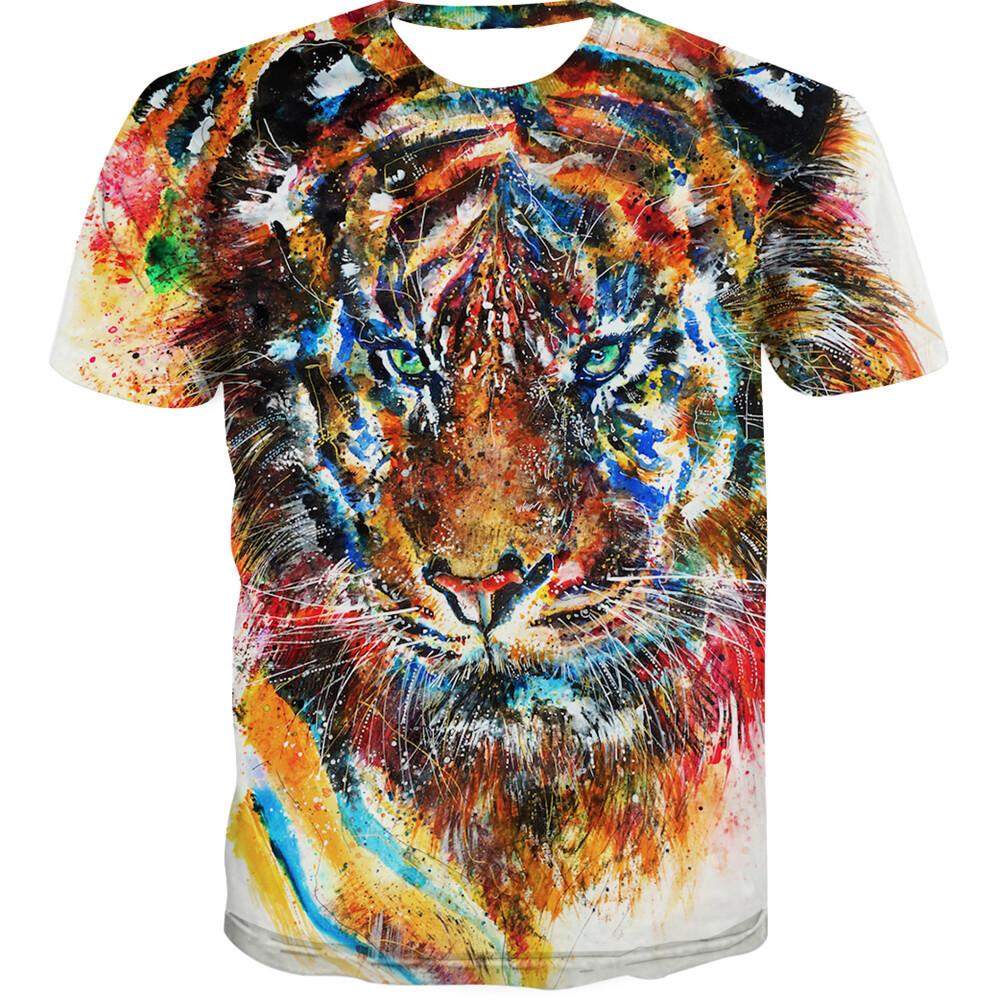 HerSight Streetwear 3D Animal T-shirt Man 3D Tiger Printing Tees Grappige Hip Hop Heren Casual Korte Mouw T-shirts Zomer Top 6XL