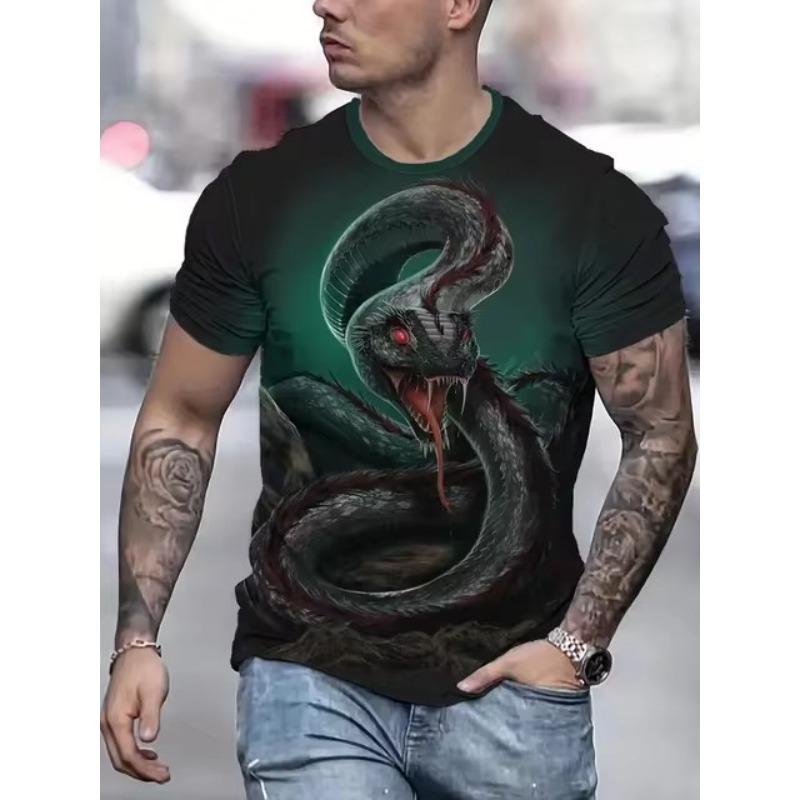 Forever Men Heren T-shirt Snel drogende tops Zomermode Straat Korte mouw T-shirts 3D grafische print T-shirts Oversized herenkleding XL