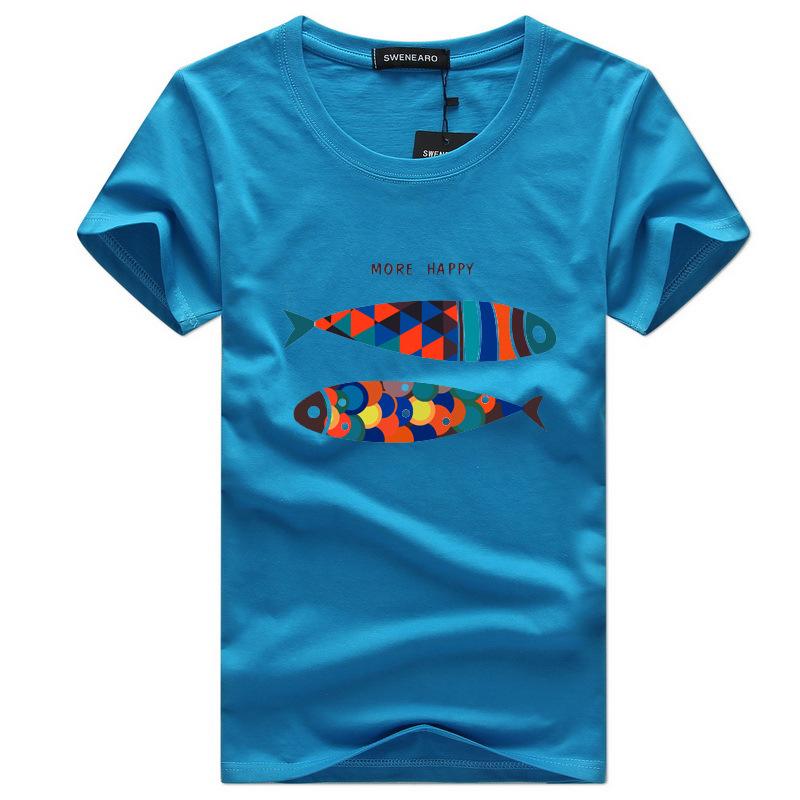 QICED TOP Clothing QICED Zomer T-shirt met korte mouwen Heren O-hals Trend Ondershirt XXXXXL meer blauwe kleur
