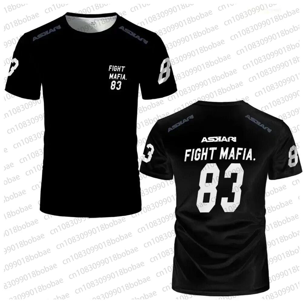 ETST35 ASKARI Boksen Vechtwedstrijd Ontwerp 3D Heren Fitness Korte Mouw T-shirt Ademend Mesh Sport T-shirt voor Mannelijke Buitentraining S