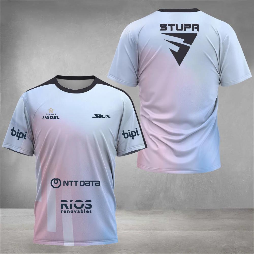 ETST 005 PADEL Kleding Zomer Sneldrogend Korte Mouw Street Ademend Heren Top Padel Sport T-shirt Ademend Korte Mouw Fitness Serie L