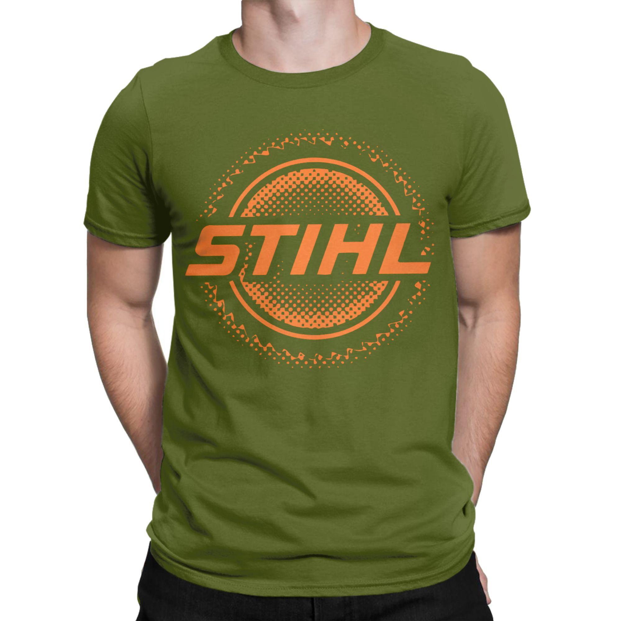 The best product for you Graphic Printing s-stihls T Shirt For Unisex  Pure Cotton Tee Shirt Short Sleeve Clothes XXXL legergroene kleur