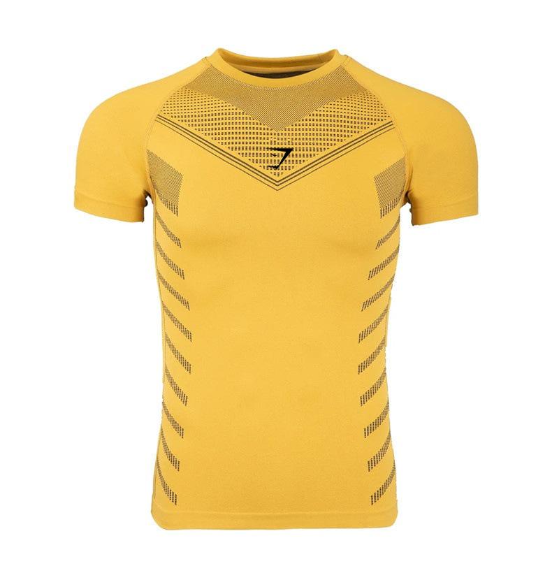BigSopping Europese Heren Cross-Border Hoge Elastische Fitness Bodysuit - Sport T-shirt met Korte Mouwen M