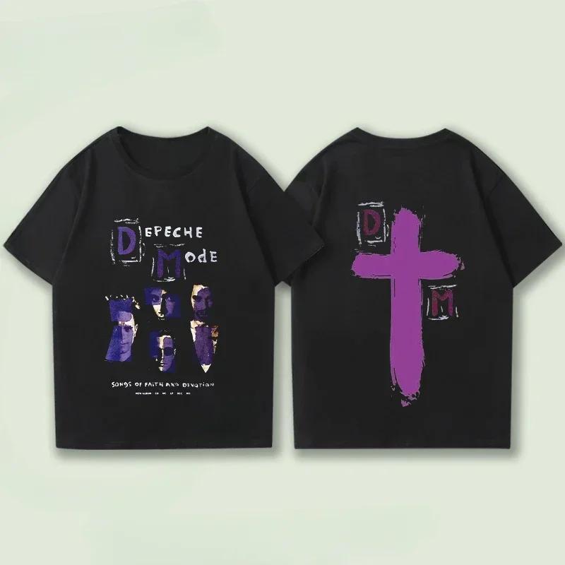 ZheXiong TEE 2025 Men Women's T Shirt Casual Depeche Negative Skull Mode Cotton T-shirt Graphic Oversized Sport Tops Clothing Streetwear Tops L