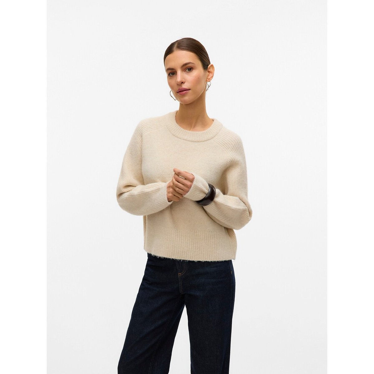 Vero Moda Gebreide trui VMBANG LS O-NECK PULLOVER BOO