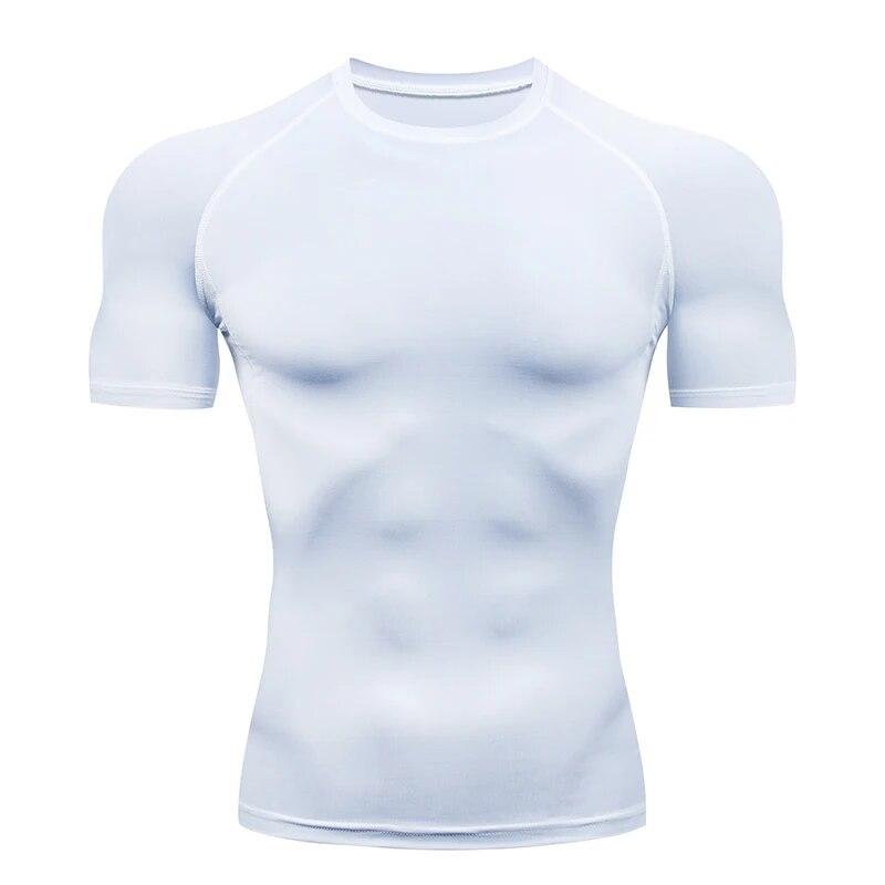 Jun Lin NO.1 Mannen Running Compressie T-shirt Korte Mouw Sport Tees Gym Fitness Sweatshirt Mannelijke Jogging Trainingspak Atletische Shirt Tops S