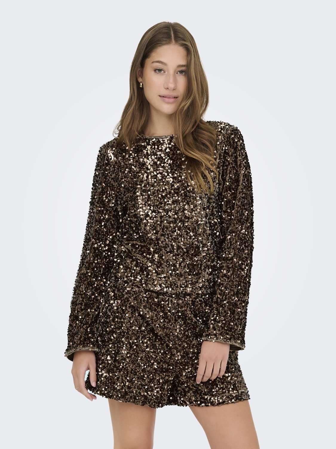 Only Onlconfidence L/s Sequin Bow Top Jr: