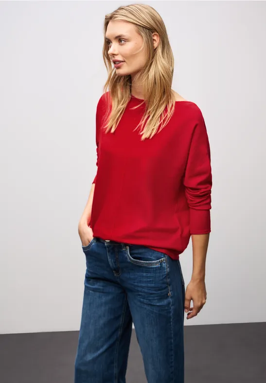 STREET ONE Gebreide trui Dolman, met boothals