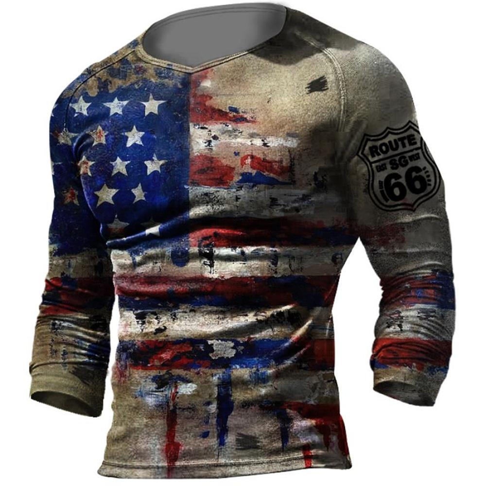 ETST WENDY Vintage Lange Mouwen T-shirt Mannen Casual T-shirts 3d Print Harajuku Tops 2022 Creatieve Persoonlijkheid Shirt Oversized Mannelijke Kleding M