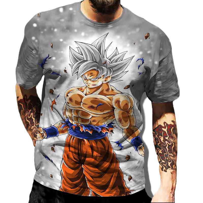 SDS003 Anime Vegeta T-shirt Dragon-Balls T-shirts Heren T-shirt Klassieke Herenkleding Harajuku Grafische Bedrukte Kleding Zomer Tops Tees M