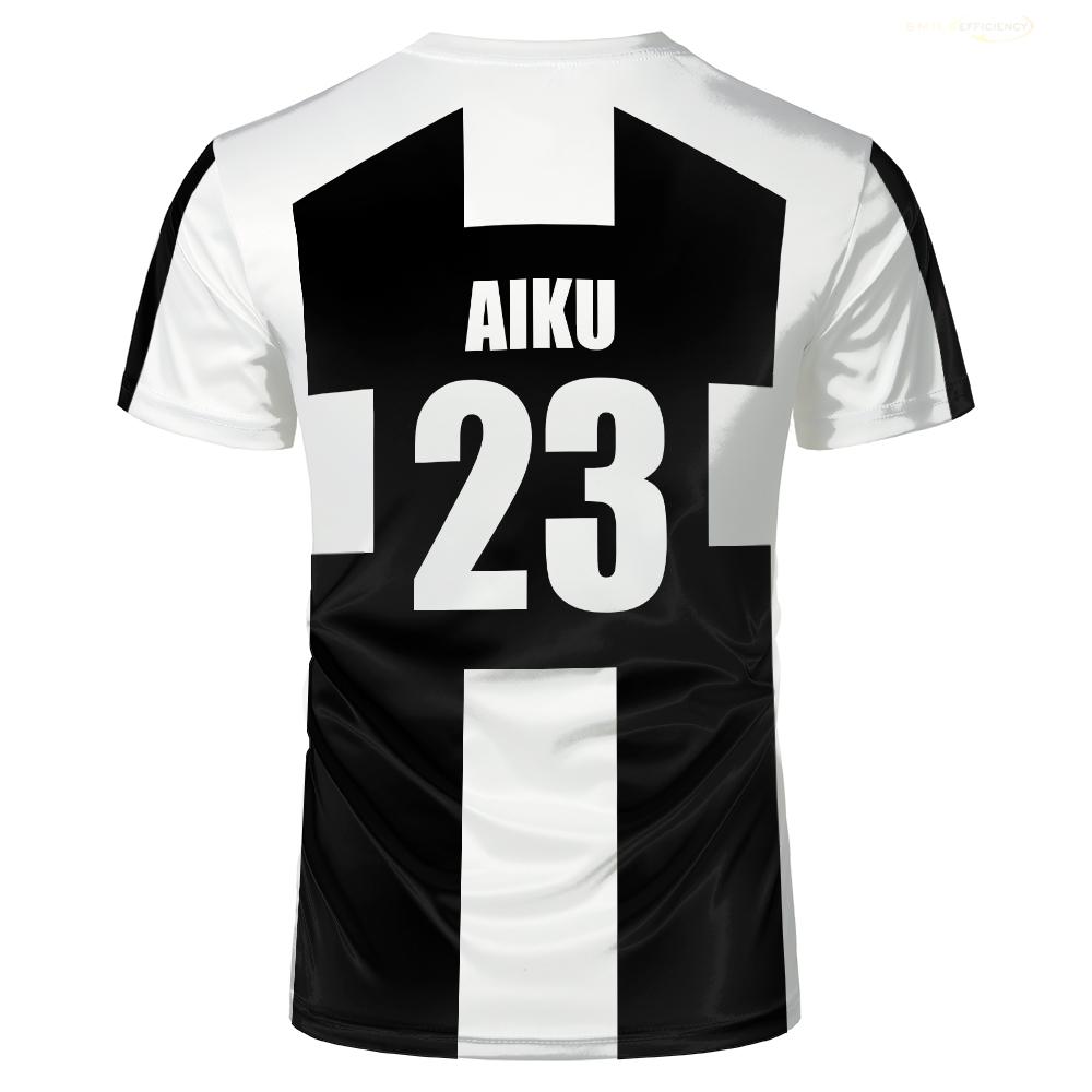 Xuhaijian02 2025 Zomer Vijf Persoon Patroon VL Replika Anime Uber Blue Lock Volledige Print Heren T-shirt Cosplay Voetbal Jersey Futsal Patroon Tee M