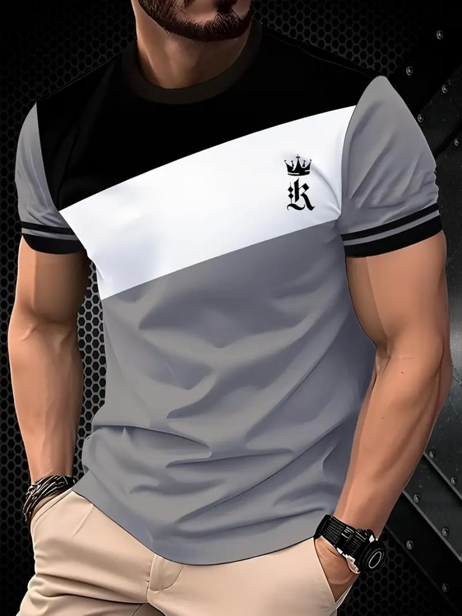 New trendy clothing Zomer Klassiek 3D Geprint Heren T-shirt Outdoor Ronde Hals Korte Mouw Top Streep Print Street Los T-shirt Mannelijk Oversized Kleding 2XL