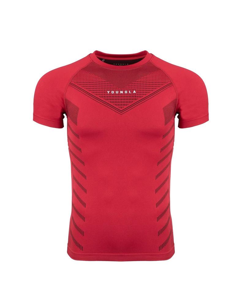 BigSopping 2023 Men's High-Elastic Muscle Fit Sports T-Shirt - Short-Sleeved Fitness Training Wear M