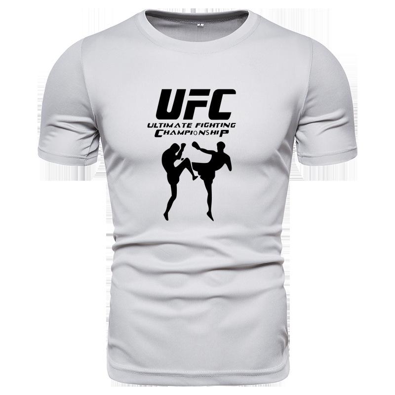 Got Now 2025 UFC Summer Men's Crew Neck Short Sleeve T-Shirt - European & American Style M grijze kleur
