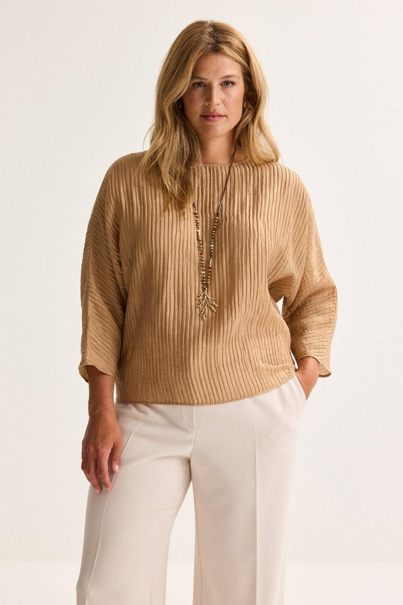 Mayerline Vleermuisblouse In Crinkle Plissé