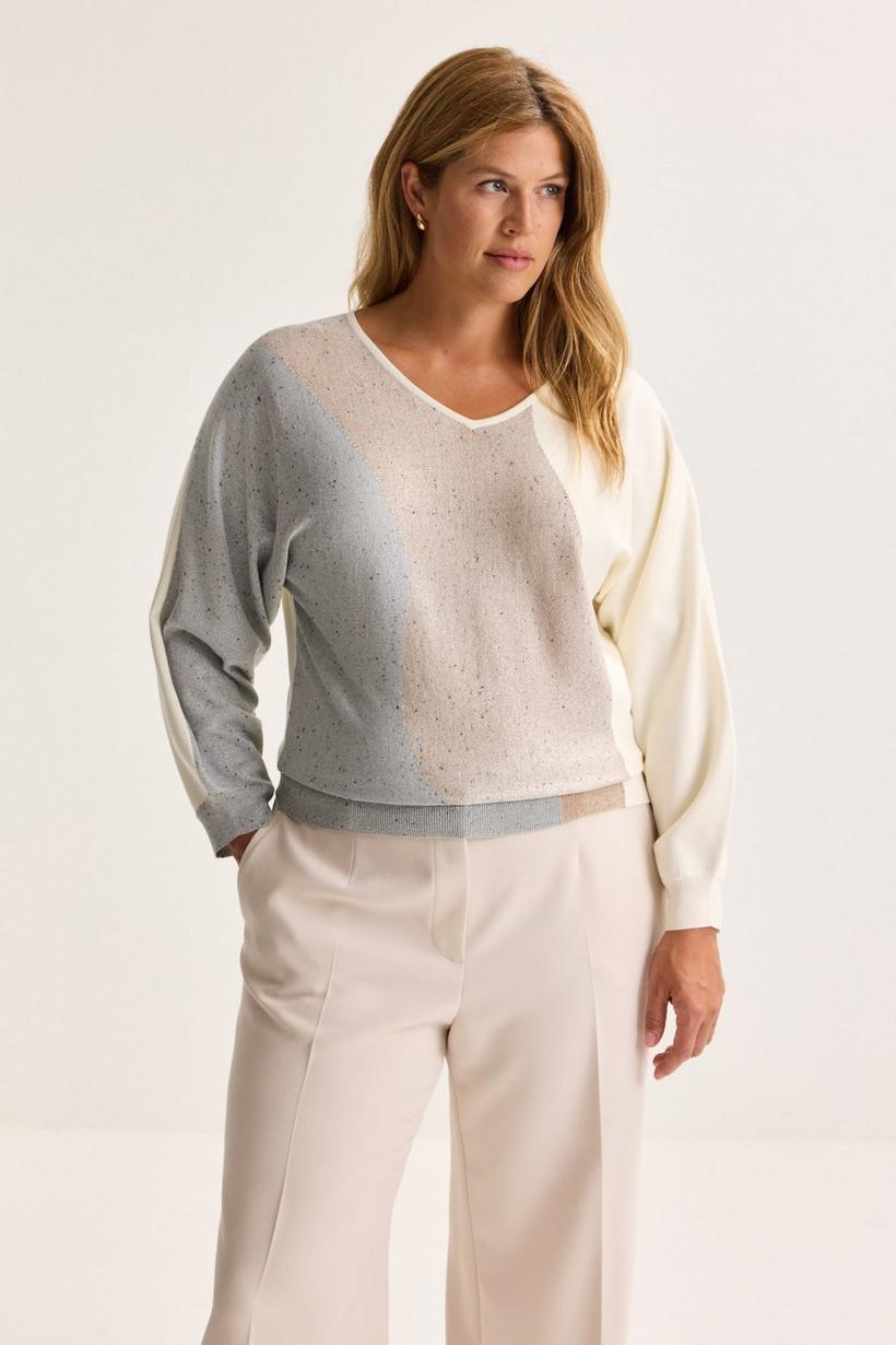 Mayerline Driekleurige Vleermuistrui Met Lurex