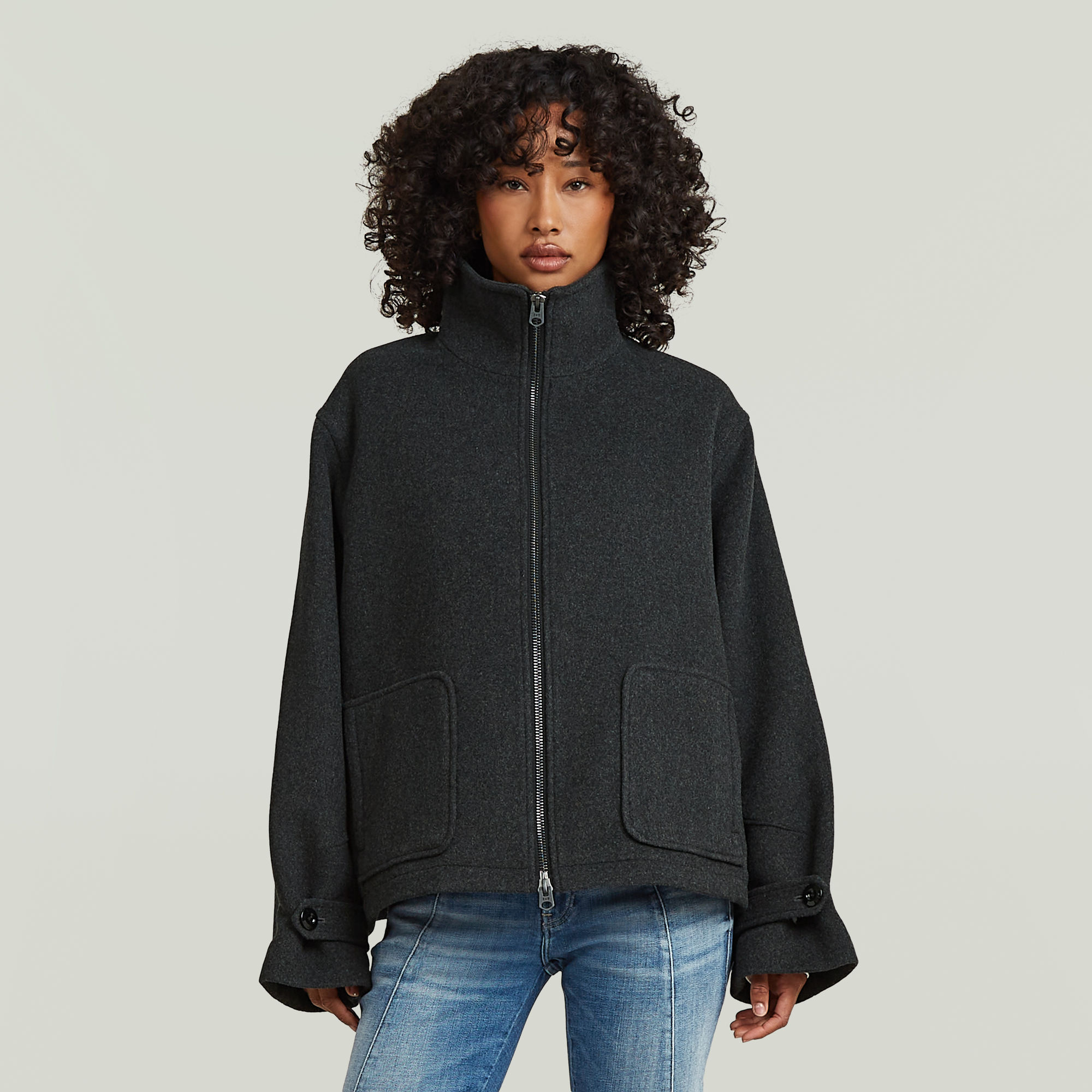 G-Star RAW Wool Blouson - Grijs - Dames