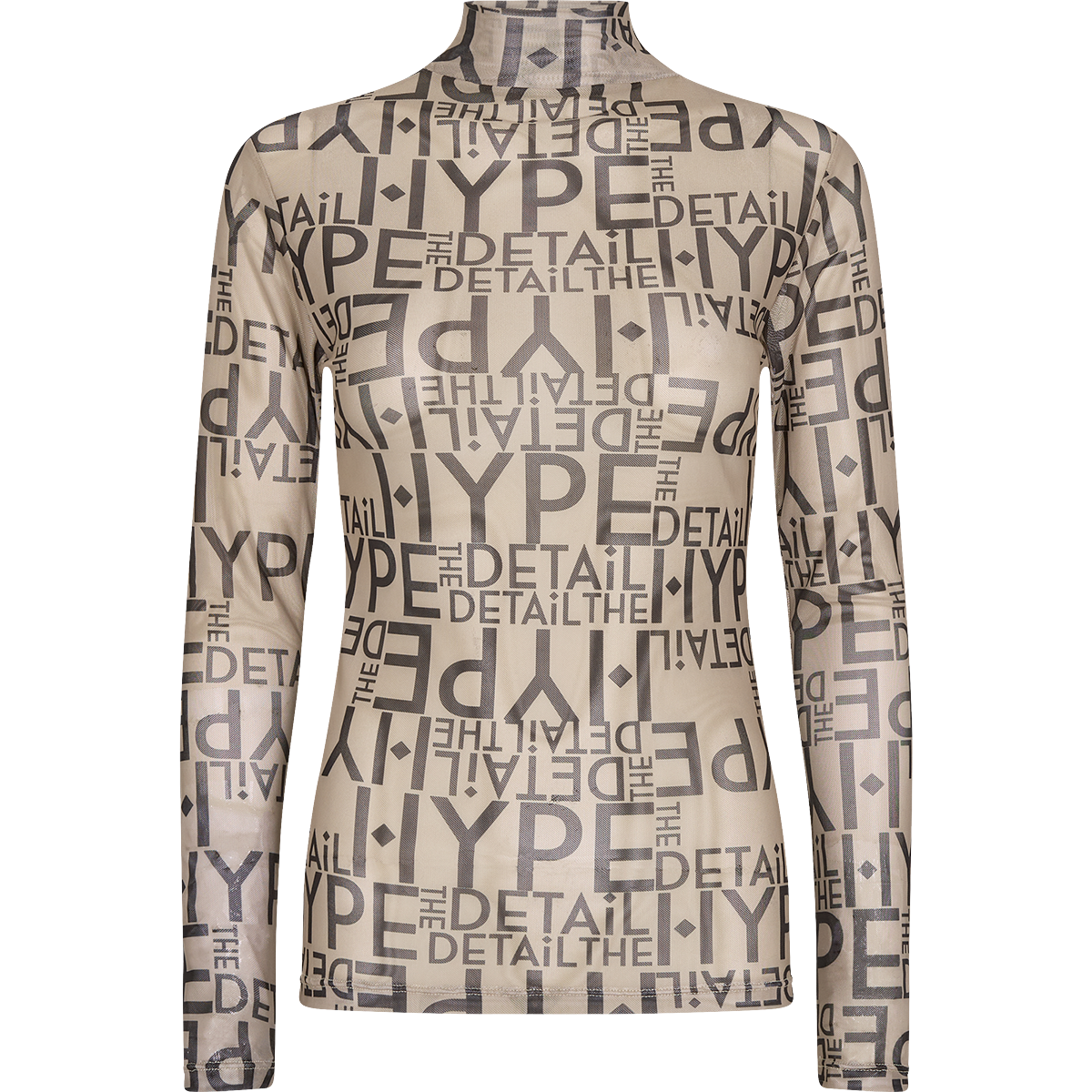 Hype The Detail Mesh blouse, bruin