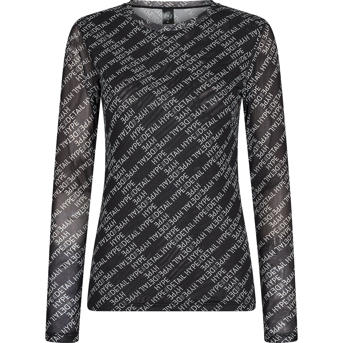 Hype The Detail Mesh blouse, zwart