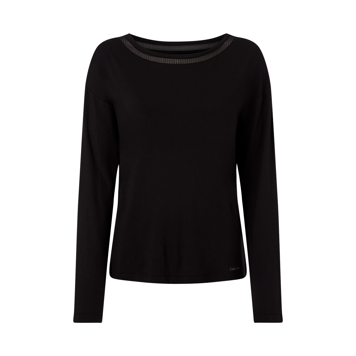 Calvin klein Wide Neck blouse, zwart