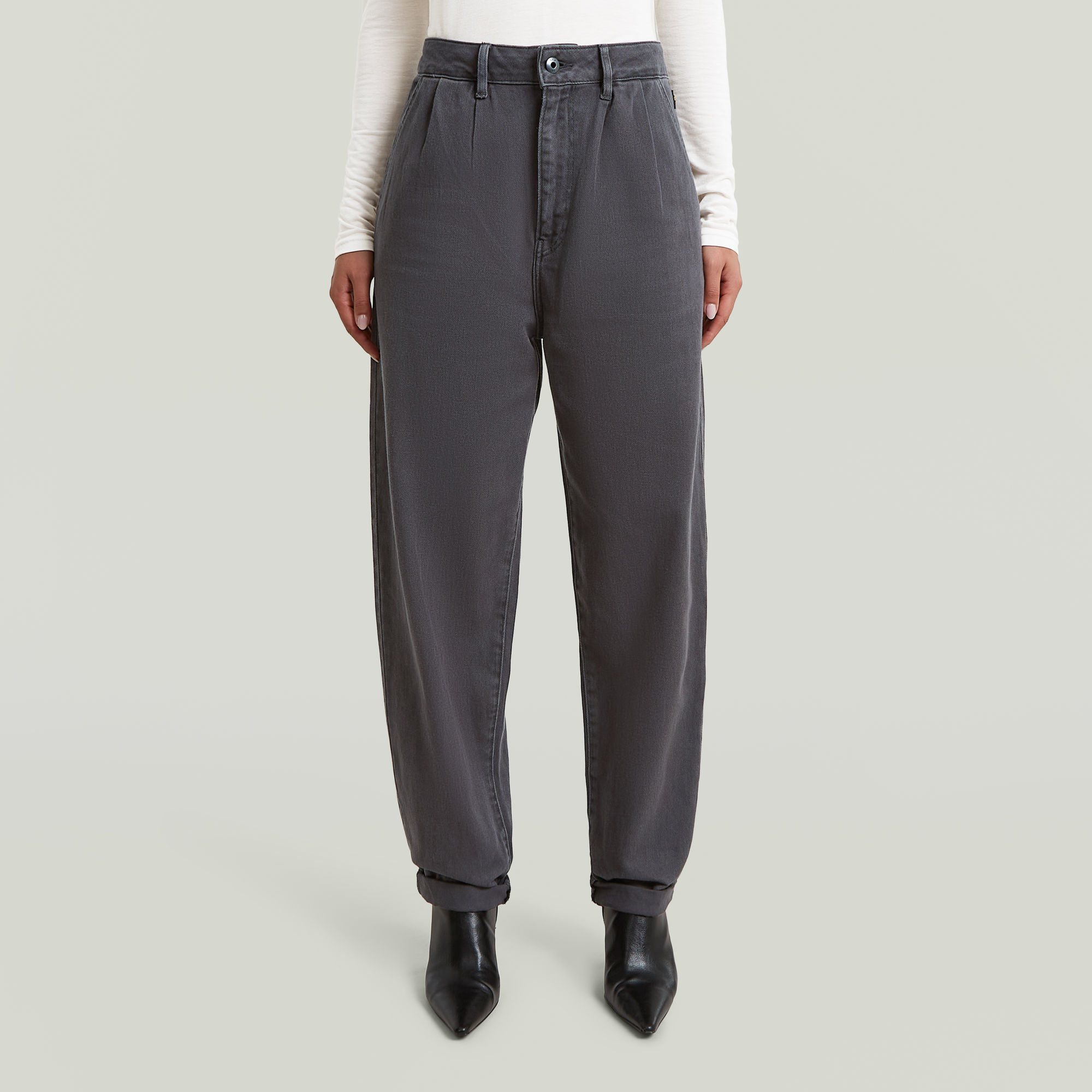 G-Star RAW Pleated Tapered Chino - Grijs - Dames