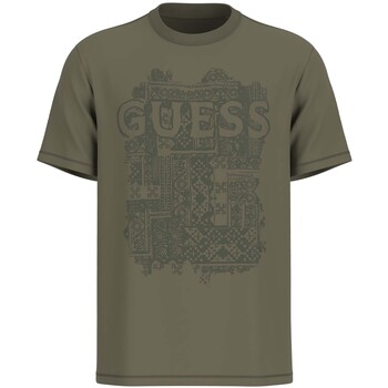Guess T-shirt Korte Mouw  Ss Cn Flock Box Tee
