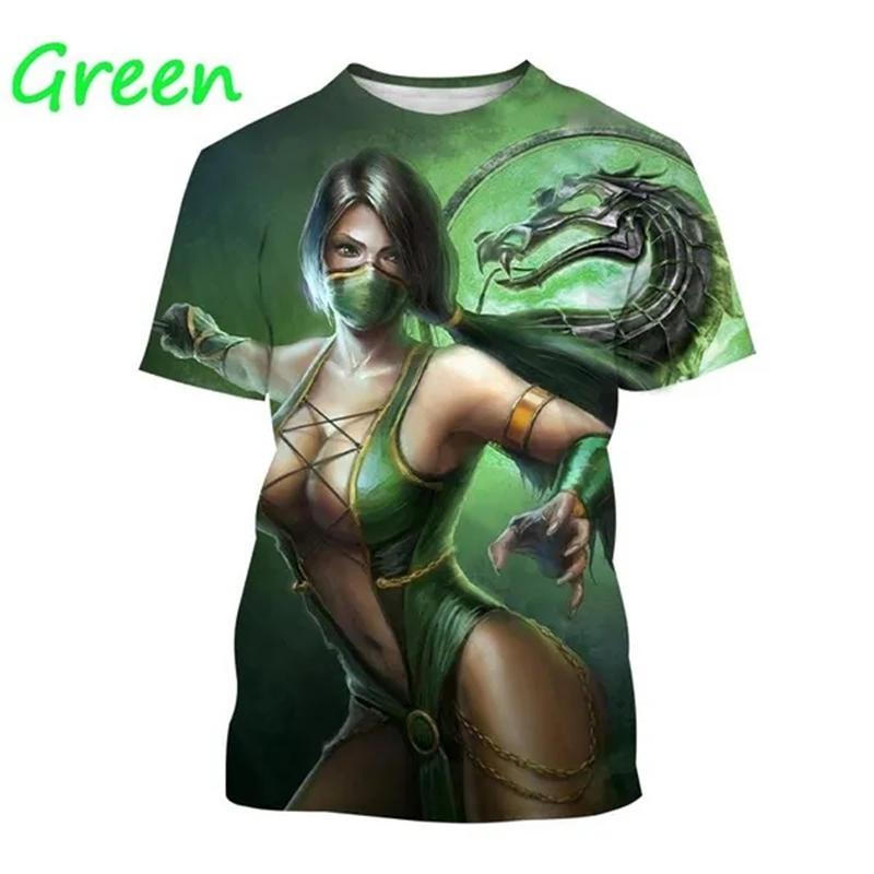 Plus Size FUGUIS Zomer Hot Selling Mortal Kombat Game 3D Print T-shirt Korte Mouw Street Style Cool Heren Casual T-shirt Tees Mannelijke Streetwear 6XL